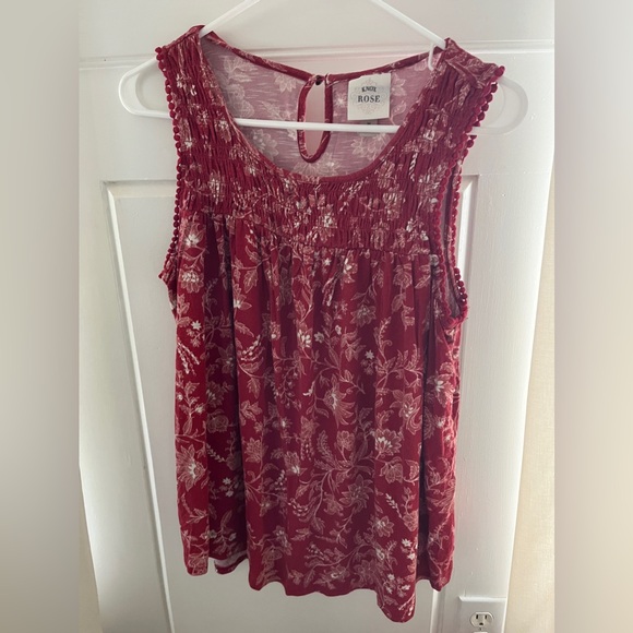 Knox Rose Tops - Knox Rose Red Blouse Size M